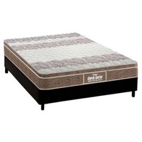 Cama Box Casal: Colchão Anatômico Probel D33/EP Guarda Costas Próintense Plus + Base CRC Suede Black(138x188)