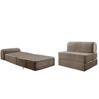 Sofá Cama p/Sala New Extra Suede Cinza - Paropas