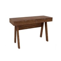 Escrivaninha p/ Escritório ME4128 c/ 2 Gavetas Nogal - Tecno Mobili