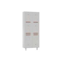 Módulo Cozinha Telasul Mirage New Paneleiro  6 Portas (2 c/ Vidro) Branco