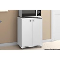 Balcão Lavanderia Multiuso ASM155 c/ 2 Portas Branco - Movelbento