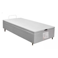 Cama Box Baú Solteiro MH1439 Bordado White (88x188x35) - Herval