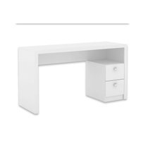 Escrivaninha p/ Escritório ME4130 c/ 2 Gavetas Branco - Tecno Mobili