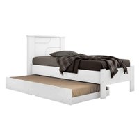 Cama Solteiro Pérola c/ Auxiliar Branco - Conquista