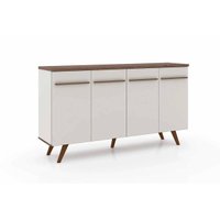 Buffet de Sala Jantar RT3133 4 Portas Off White/Rustico - Movelbento