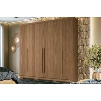 Guarda Roupa Casal 6 Portas e 4 Gavetas c/ Pés Buriti Jatoba - Santos Andirá