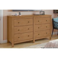 Cômoda Casal Horizontal Maggiore c/ 6 Gavetas Rovere - Lopas