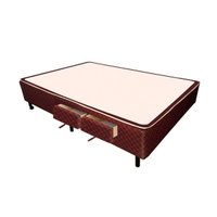 Cama Box Base c/Gavetas Casal Poli Tecido Brown (138x27-c/2 Gavs) - Castor