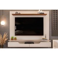 Painel para TV Levi Tv até 60 Polegadas c/ 2 Portas Off White/Freijó - DJ Móveis