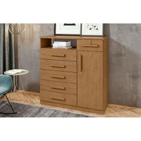 Cômoda Infantil Da Vinci New 1Porta + 1Nicho e  6 Gavetas Rovere - Lopas