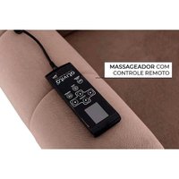 Poltrona Reclinável p/ Sala MH 1216 Two Way c/ Massagem Suede Castor - Herval