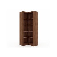 Estante Livreiro Solteiro ME4132 de Canto c/ 4 Prateleiras Nogal - Tecno Mobili