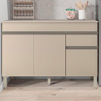 Balcao Para Pia 120cm 3 Portas 2960 Vanilla KTP