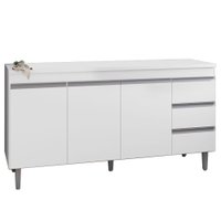 Balcao Para Pia 146 cm 3 Portas Andreia Branco REAJL