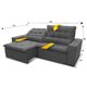 Sofá Retrátil Reclinável Islândia 2,10m Suede Velut Cinza Molas no Assento - King House