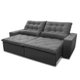 Sofá Retrátil Reclinável Islândia 2,10m Suede Velut Cinza Molas no Assento - King House