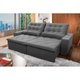 Sofá Retrátil Reclinável Islândia 2,10m Suede Velut Cinza Molas no Assento - King House