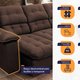 Sofá Retrátil Reclinável Atenas 2,30m Suede Velut Marrom Molas no Assento - King House