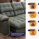 Sofá Retrátil Reclinável Atenas 2,30m Suede Velut Cinza Molas no Assento - King House