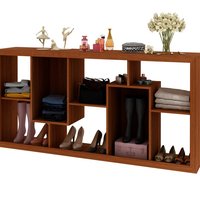 Estante Aparador Uso Horizontal Ou Vertical E1712 Amendoa Tecno Mobili