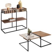 Kit Aparador E Mesa De Centro Aurum Demoliçao Preto DHom