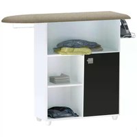 Tabua De Passar Roupas 1 Porta Mariana Branco Preto REAJL Moveis