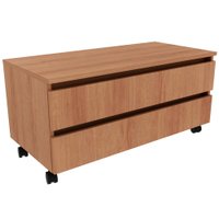 Gabinete Para Banheiro 2 Gavetas BN3603 Amendoa Tecno Mobili
