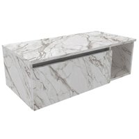 Gabinete Suspenso Para Banheiro 1 Porta BN3601 Marmore Branco Tecno Mobili