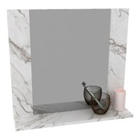 Espelheira Para Banheiro BN3610 Marmore Branco Tecno Mobili