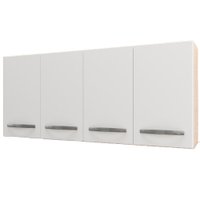 Armario Aereo 4 Portas 120cm 9160 Branco Mobbs