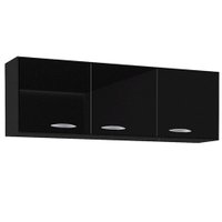 Armario Aereo 3 Portas 120 cm 843 Preto POQQ