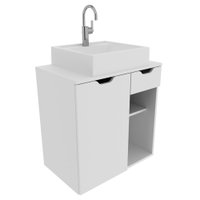 Gabinete Com Cuba Para Banheiro BN3600x05 Branco Tecno Mobili