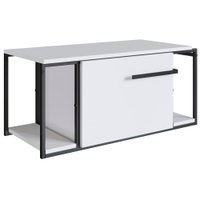 Gabinete Suspenso Para Banheiro 1 PT Basc P1019 Preto Branco PP