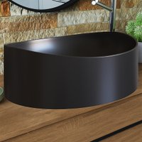 Cuba De Apoio Para Banheiro Em Marmore Sintetico 941012 Preto PP