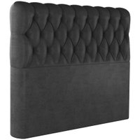 Cabeceira Casal 138 cm Vegas Veludo Preto Soon