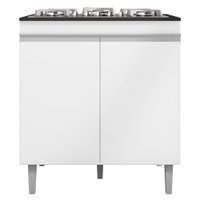 Balcao Com Tampo Cooktop 79 cm 2 Portas Andreia Branco REAJL