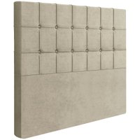 Cabeceira Casal 138 cm Lots Veludo Bege Soon