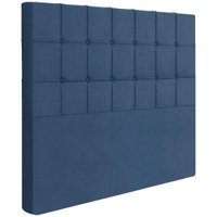Cabeceira Casal 138 cm Lots Veludo Azul Soon