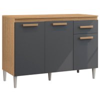 Balcao Com Tampo 120cm 2000310 Atacama Grafite ARMoveis