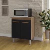 Balcao Multiuso 70cm 2 Portas 9240 Savana Preto Mobbs