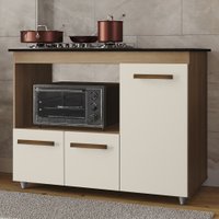 Balcao Para Cooktop 4 Bocas 114cm 9470 Savana Off White Mobbs
