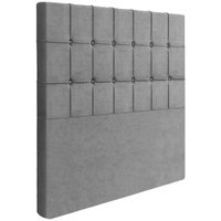 Cabeceira Solteiro 88 cm Lots Veludo Cinza Soon