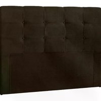 Cabeceira Queen 160cm Daiana Suede Marrom ID Milani Store