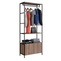 Estante c/ Cabideiro  e 2 portas com Estrutura Aço Artetube 180x73