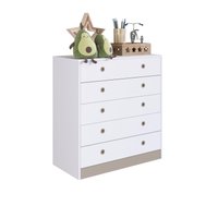 Cômoda 5 Gavetas Amore Branco - Art in Móveis