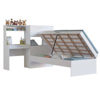 Cama Box Articulável Solteiro 90 c/ Estação Israel Branco