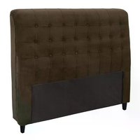 Cabeceira Queen 160cm Damares Suede Chocolate ID Milani Store