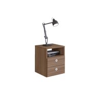 Mesa de Cabeceira com 2 Gavetas e 1 Prateleira Tokio Montana - Art In Móveis