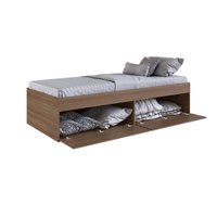 Quarto Juvenil com Cama Solteiro 80 e Mesa de Cabeceira Tókio Montana - Art In Móveis