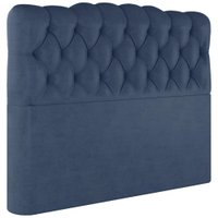 Cabeceira Casal 138 cm Milan Veludo Azul Soon